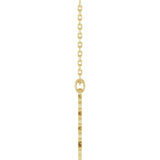 14K Yellow Petite 2024 18" Necklace