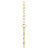 14K Yellow Petite 2024 18" Necklace