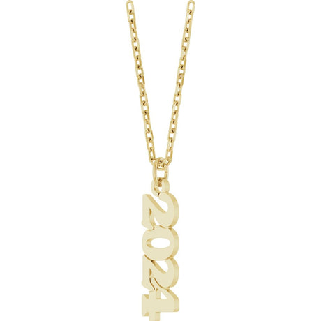 14K Yellow Petite 2024 18" Necklace