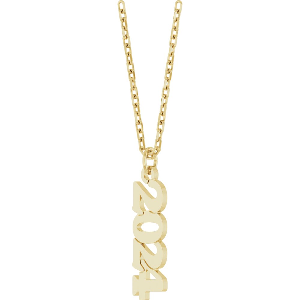 14K Yellow Petite 2024 18" Necklace