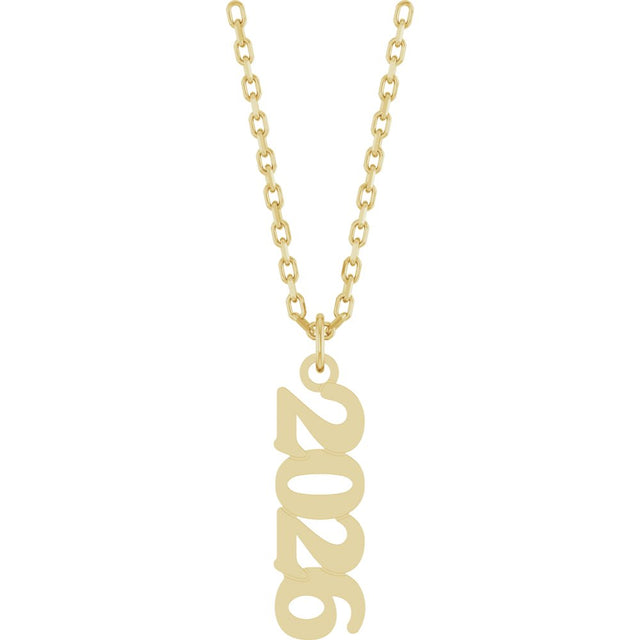 14K Yellow Petite 2026 18" Necklace