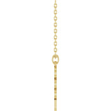 14K Yellow Petite 2025 18" Necklace