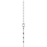 14K White Gold Petite 2025 18" Necklace