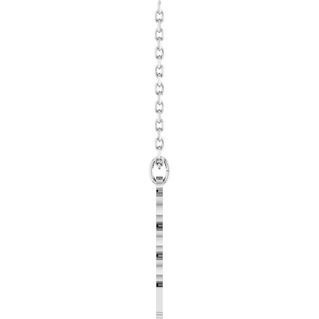 14K White Gold Petite 2025 18" Necklace