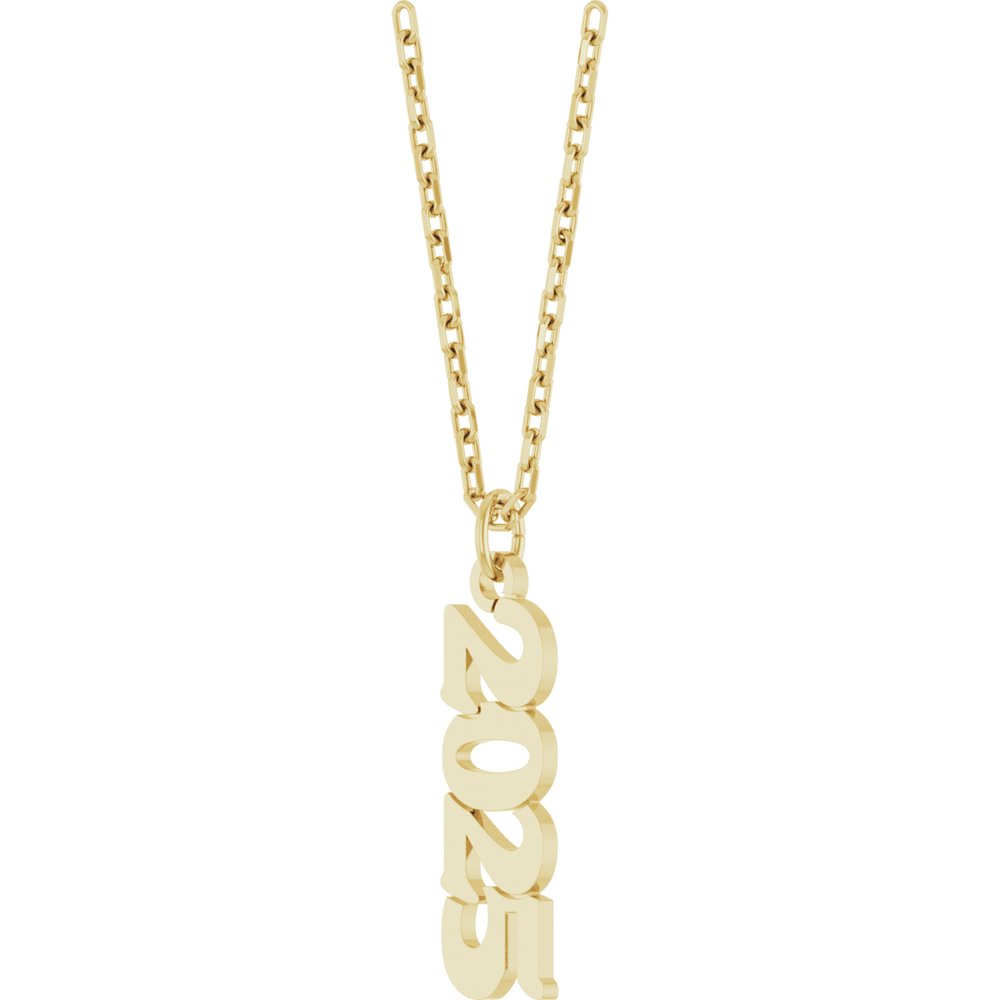 14K Yellow Petite 2025 18" Necklace