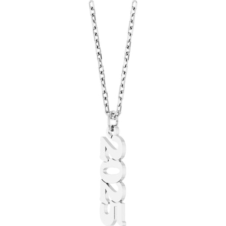 14K White Petite 2025 18" Necklace