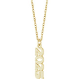 14K Yellow Petite 2025 18" Necklace