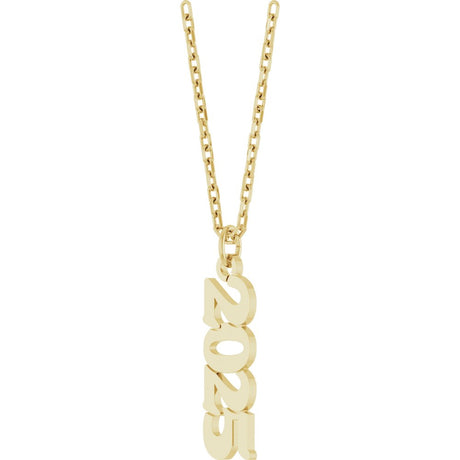 14K Yellow Petite 2025 18" Necklace