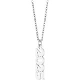 14K White Gold Petite 2025 18" Necklace