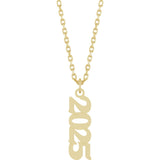 14K Yellow Petite 2025 18" Necklace