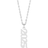 14K White Petite 2025 18" Necklace