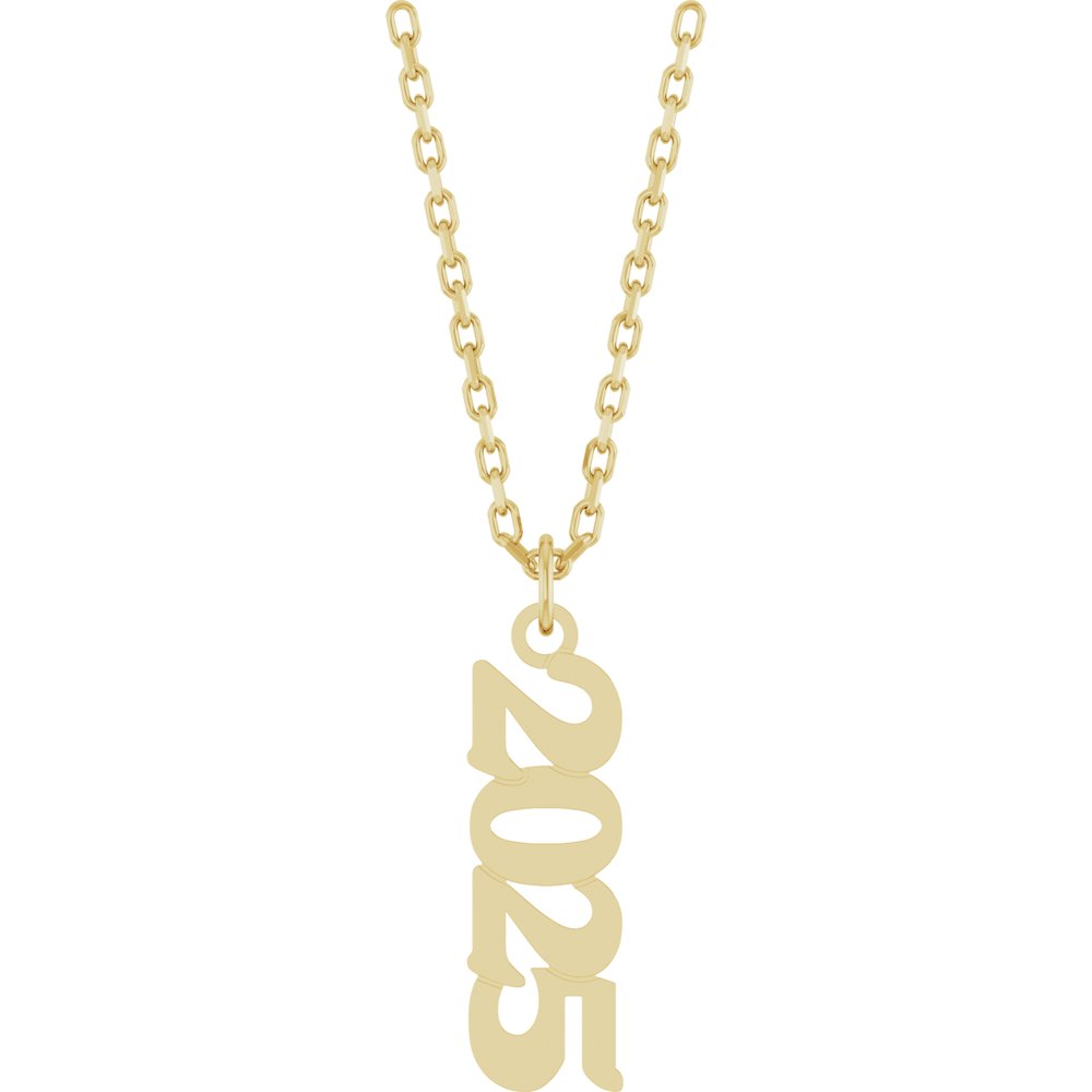 14K Yellow Petite 2025 18" Necklace