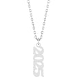 14K White Gold Petite 2025 18" Necklace