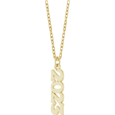 14K Yellow Petite 2023 18" Necklace