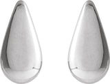 Sterling Silver Teardrop Stud Earrings