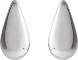 Sterling Silver Teardrop Stud Earrings
