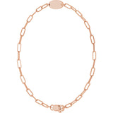 14K Rose Engravable Oval 7" Bracelet