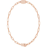 14K Rose Engravable Oval 7" Bracelet