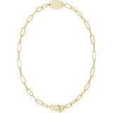 14K Yellow Gold Engravable Oval 7" Bracelet