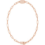 14K Rose Gold Engravable Oval 7" Bracelet