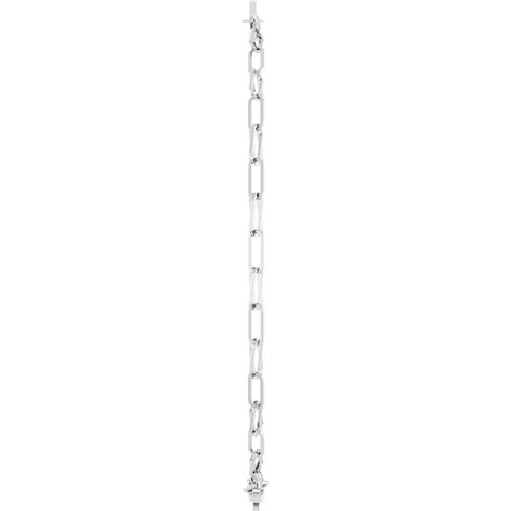 14K White Gold Engravable Oval 7" Bracelet