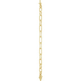 14K Yellow Gold Engravable Oval 7" Bracelet