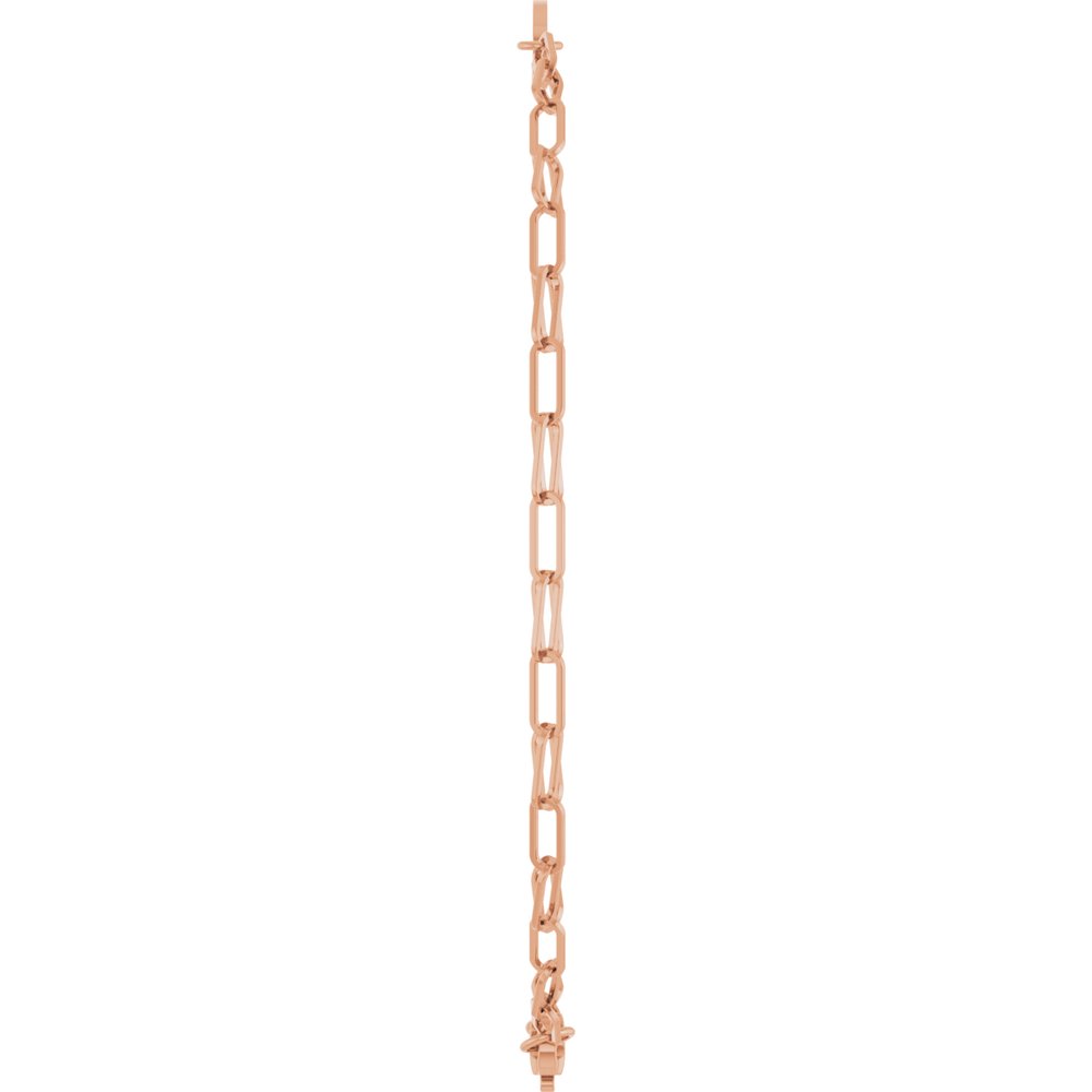 14K Rose Gold Engravable Oval 7" Bracelet