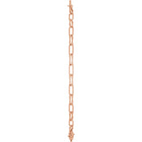 14K Rose Gold Engravable Oval 7" Bracelet