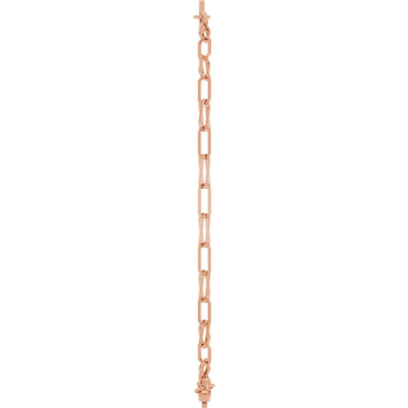 14K Rose Gold Engravable Oval 7" Bracelet