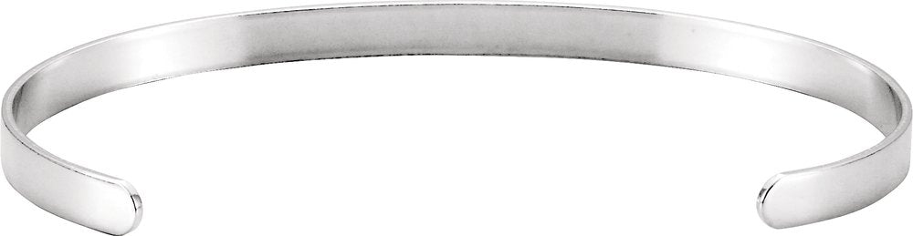 Sterling Silver Engravable Bangle 7 1/2" Bracelet
