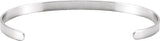 Sterling Silver Engravable Bangle 7 1/2" Bracelet