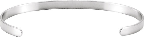 Sterling Silver Engravable Bangle 7 1/2" Bracelet