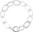 Sterling Silver 11.2 mm Cable 8" Bracelet