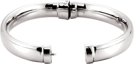 Sterling Silver 9 mm Hinged Bangle 7" Bracelet