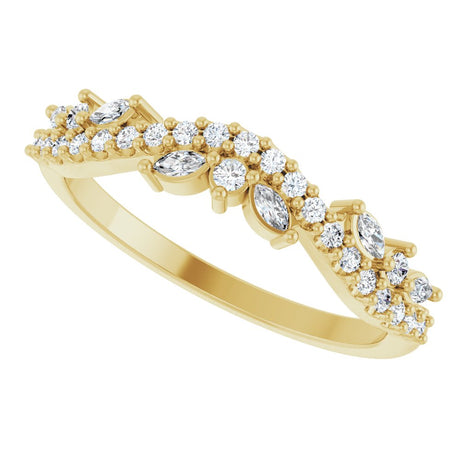 14K Yellow Gold 1/3 CTW Lab-Grown Diamond Anniversary Band