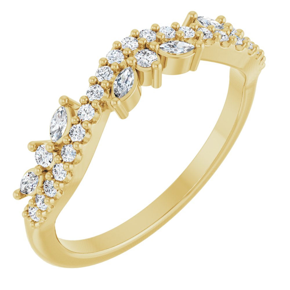 14K Yellow Gold 1/3 CTW Lab-Grown Diamond Anniversary Band