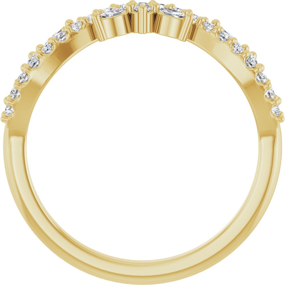 14K Yellow 1/3 CTW Lab-Grown Diamond Anniversary Band