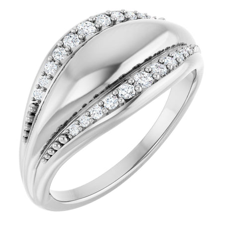 14K White 1/5 CTW Natural Diamond Ring