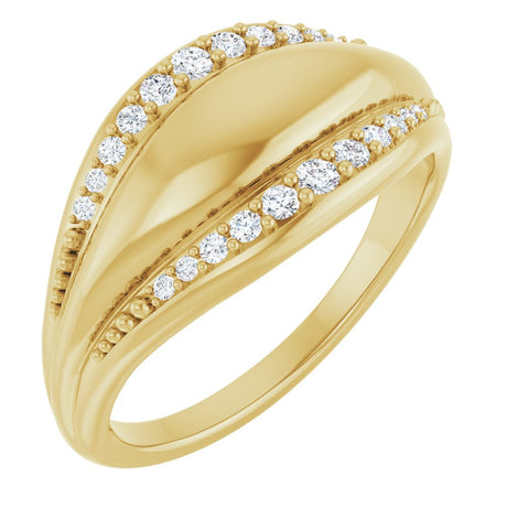 14K Yellow 1/5 CTW Natural Diamond Ring