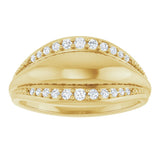 14K Yellow 1/5 CTW Natural Diamond Ring