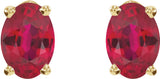 14K Yellow Natural Ruby Earrings