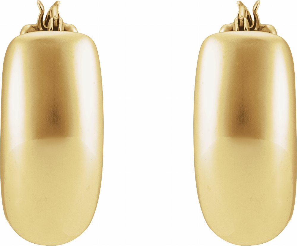 14K Yellow Gold Electroform 20 mm Hoop Earrings