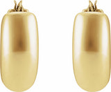 14K Yellow Gold Electroform 20 mm Hoop Earrings