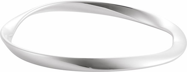 Sterling Silver Wavy Bangle 7 1/2" Bracelet