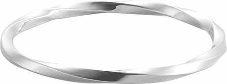 Sterling Silver Twisted 7 1/2" Bangle Bracelet