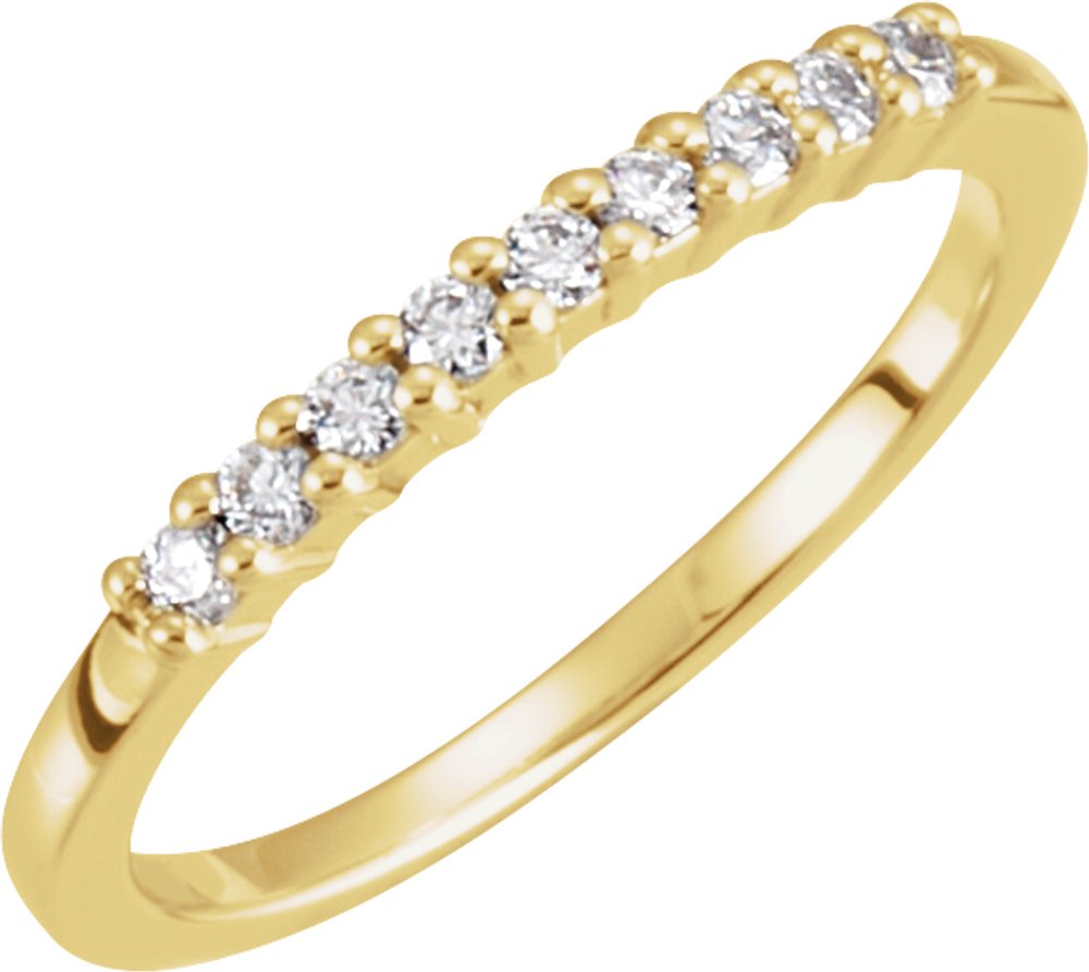 14K Yellow 1/3 CTW Lab-Grown Diamond Anniversary Band