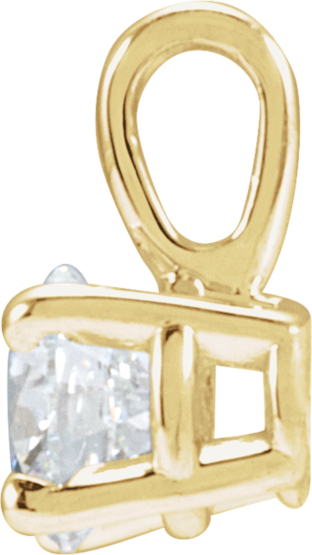 14K Yellow Gold 1/2 CT Lab-Grown Diamond Pendant
