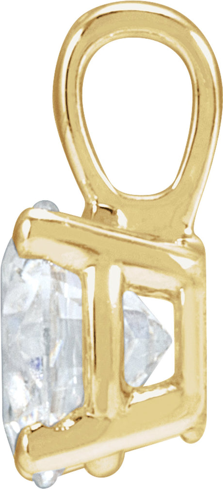 14K Yellow Gold 1 1/2 CT Lab-Grown Diamond Pendant