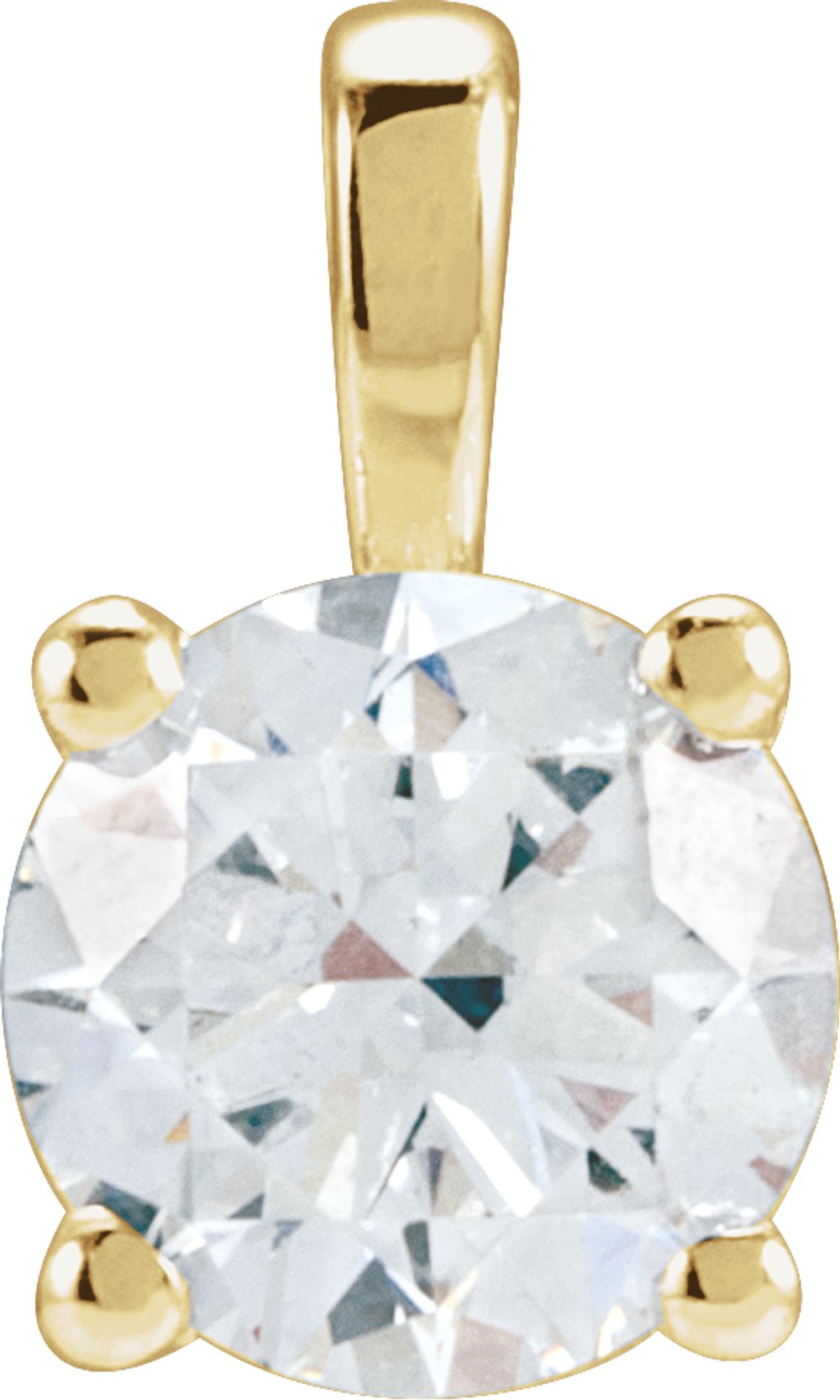 14K Yellow Gold 1 1/2 CT Lab-Grown Diamond Pendant