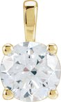 14K Yellow Gold 1 1/2 CT Lab-Grown Diamond Pendant